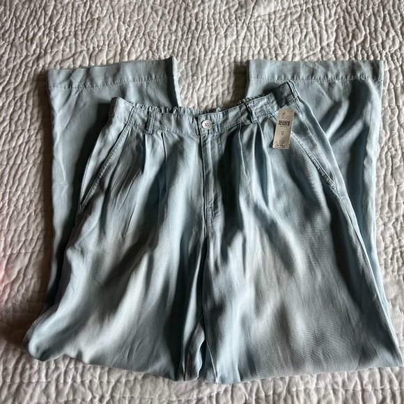 NWT Anthropologie + Cloth & Stone Pleated Wide-Leg Pants - Picture 8 of 8